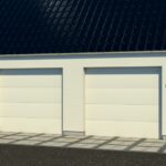 Dobbelt garageport med RF elementer