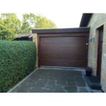 Garageport RV i mørk eg